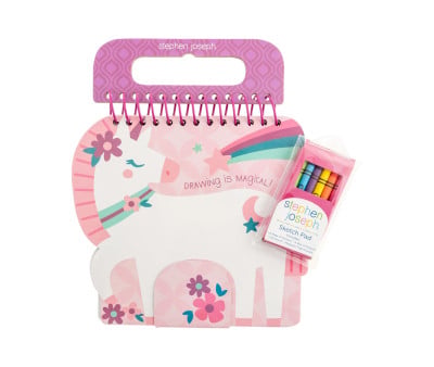 Caderno con Adesivos e Ceras Unicórnio