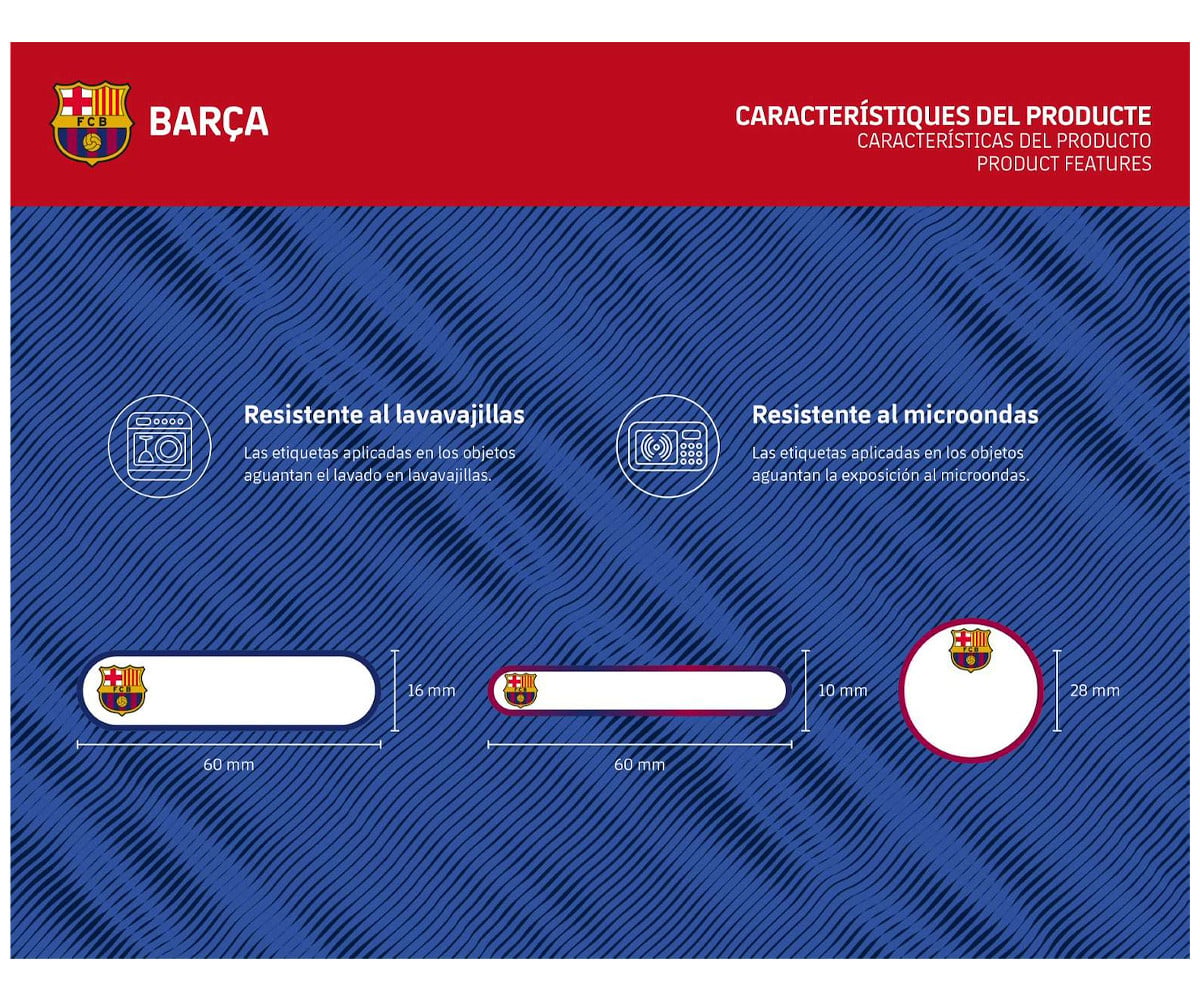 Etichette Adesive Laminate per Oggetti Mine FC.Barcelona