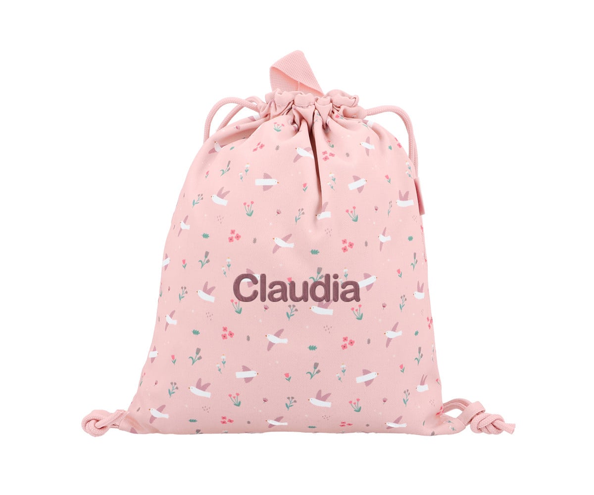 Sacca-Zaino Tela Tutete Blossom Birds Personalizzabile