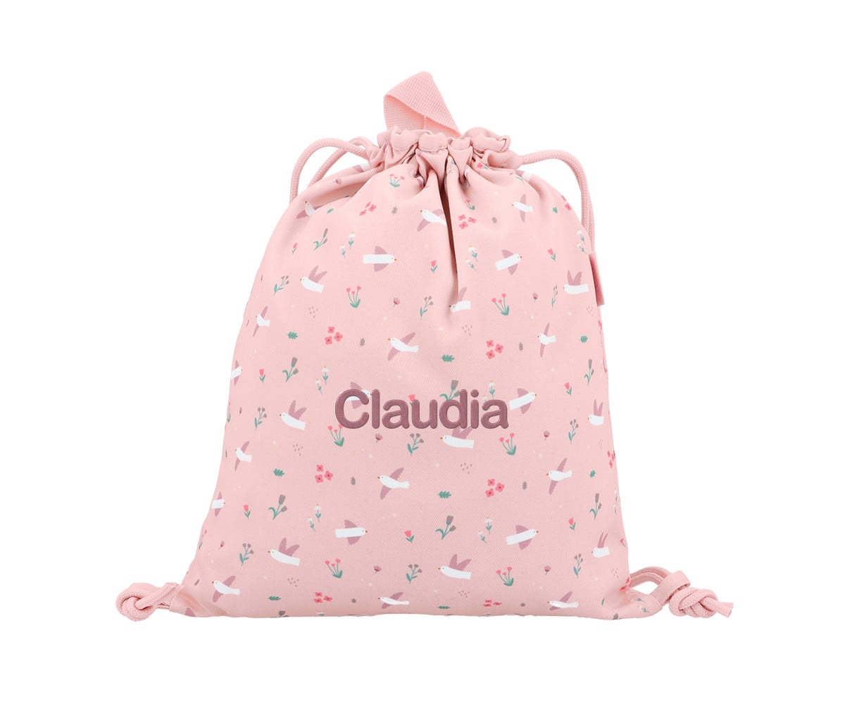 Sacca-Zaino Tela Tutete Blossom Birds Personalizzabile