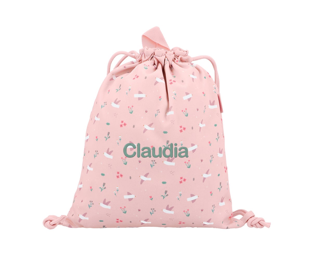 Sacca-Zaino Tela Tutete Blossom Birds Personalizzabile