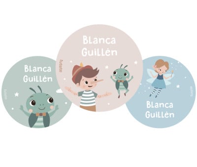 Pack 3 Chapas Personalizadas The Wooden Boy
