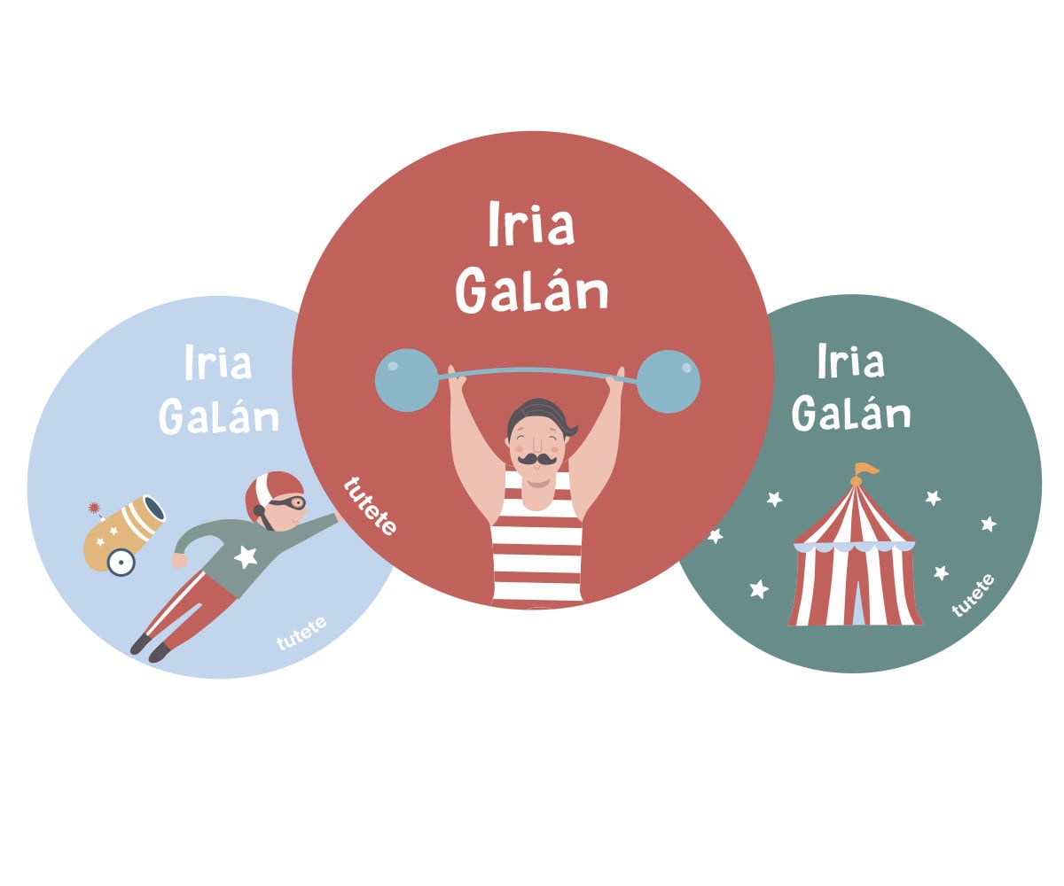 Pack 3 Distintivi Personalizzati Circus Show