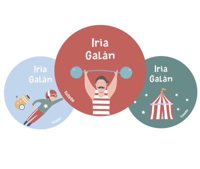 Pack 3 Chapas Personalizadas Circus Show
