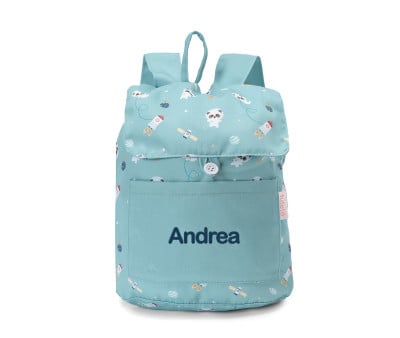 Zaino Piccolo Tela Tutete Pandas in Space Personalizzabile