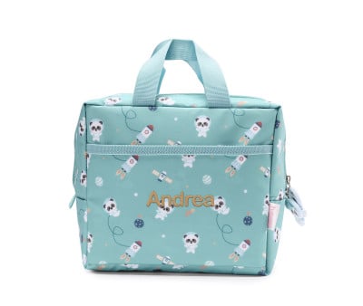 Borsa Termica Merenda Tutete Pandas in Space Personalizzabile