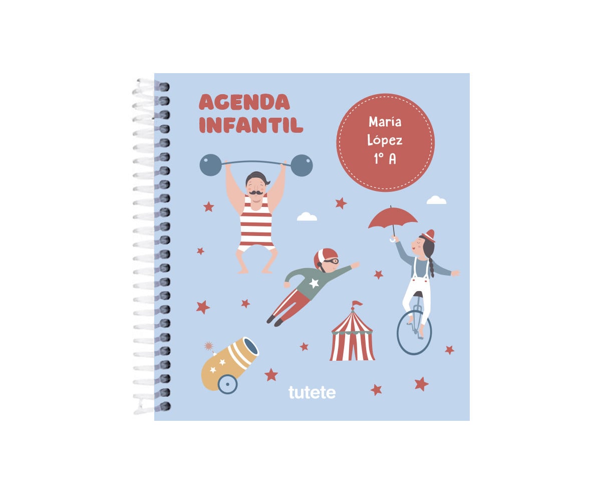 Pequeña Agenda Guardería Personalizable Circus Show