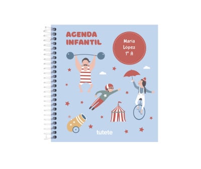 Pequeña Agenda Guardería Personalizable Circus Show