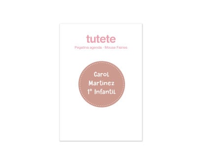 Pequeña Agenda Guardería Personalizable Mouse Fairies