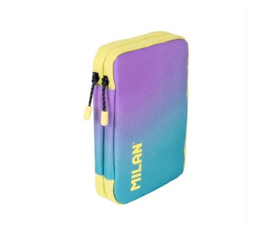 Estuche Plumier 2 Pisos con Material Escolar Sunset Turquesa