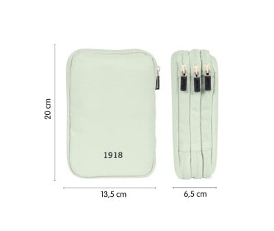 Astuccio Plumier Triplo Completo Verde MILAN 430 since 1918