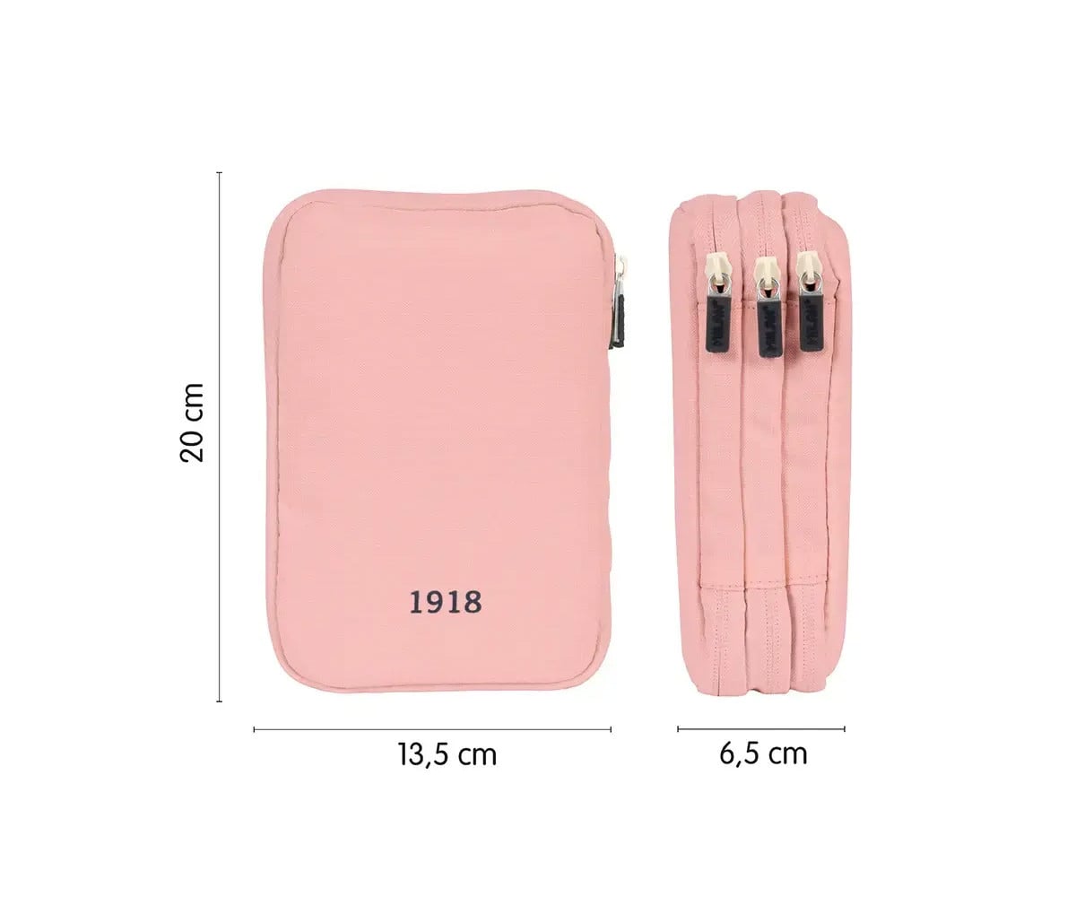 Estuche Plumier 3 Pisos con Material Escolar Rosa MILAN 430 since 1918