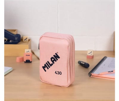 Estuche Plumier 3 Pisos con Material Escolar Rosa MILAN 430 since 1918