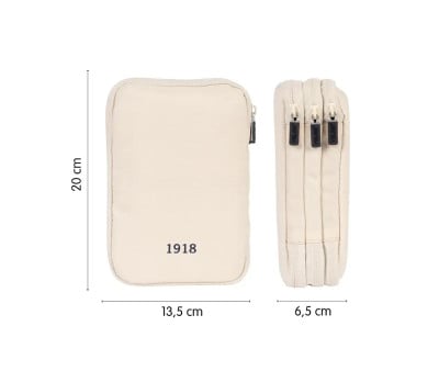 Astuccio Plumier Triplo Completo Beige MILAN 430 since 1918