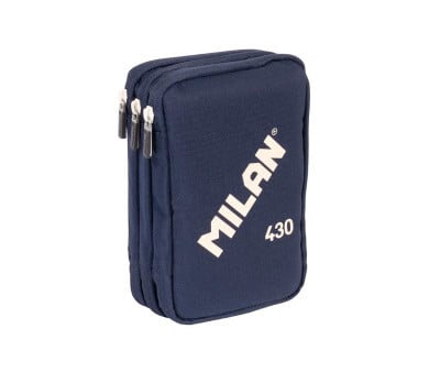 Astuccio Plumier Triplo Completo Blu MILAN 430 since 1918