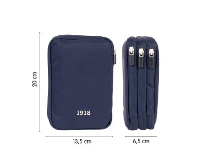 Estuche Plumier 3 Pisos con Material Escolar Azul MILAN 430 since 1918