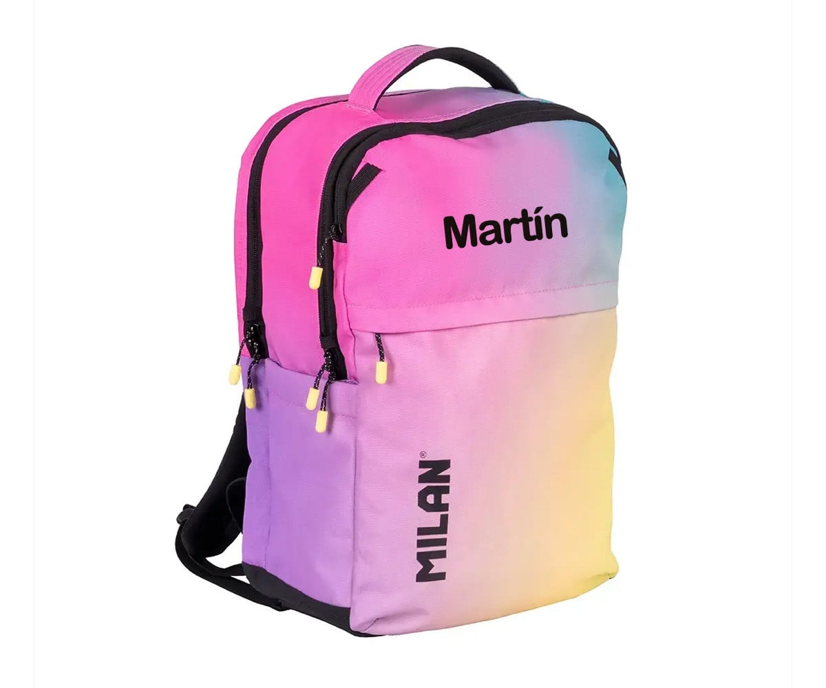 Mochila escolar personalizável Sunset Black