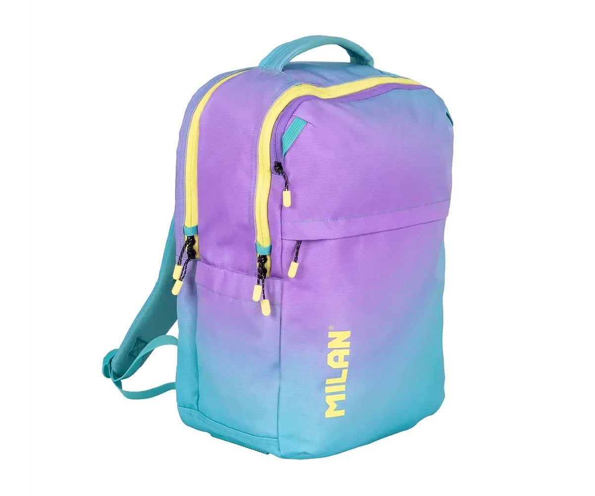 Mochila escolar personalizável Sunset Turquoise
