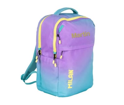 Mochila escolar personalizável Sunset Turquoise