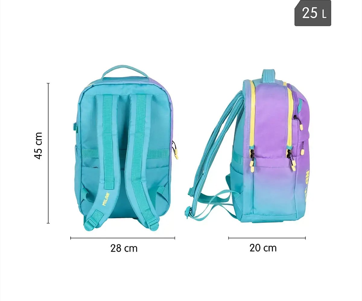 Mochila escolar personalizável Sunset Turquoise