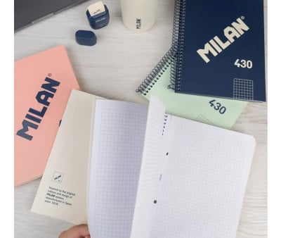 Cuaderno A5 con Tapa Dura Beige MILAN 340 Since 1918