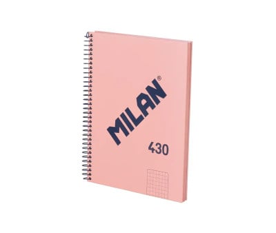 Cuaderno A5 con Tapa Dura Rosa MILAN 340 Since 1918
