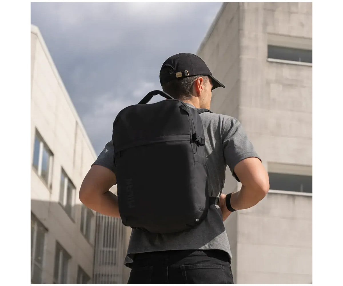 Mochila escolar personalizável Shadow Black