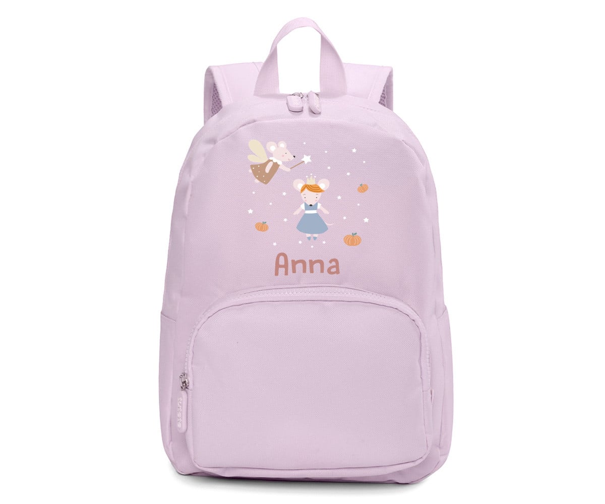 Mochila Solid Color Lavender Personalizada Mouse Fairies