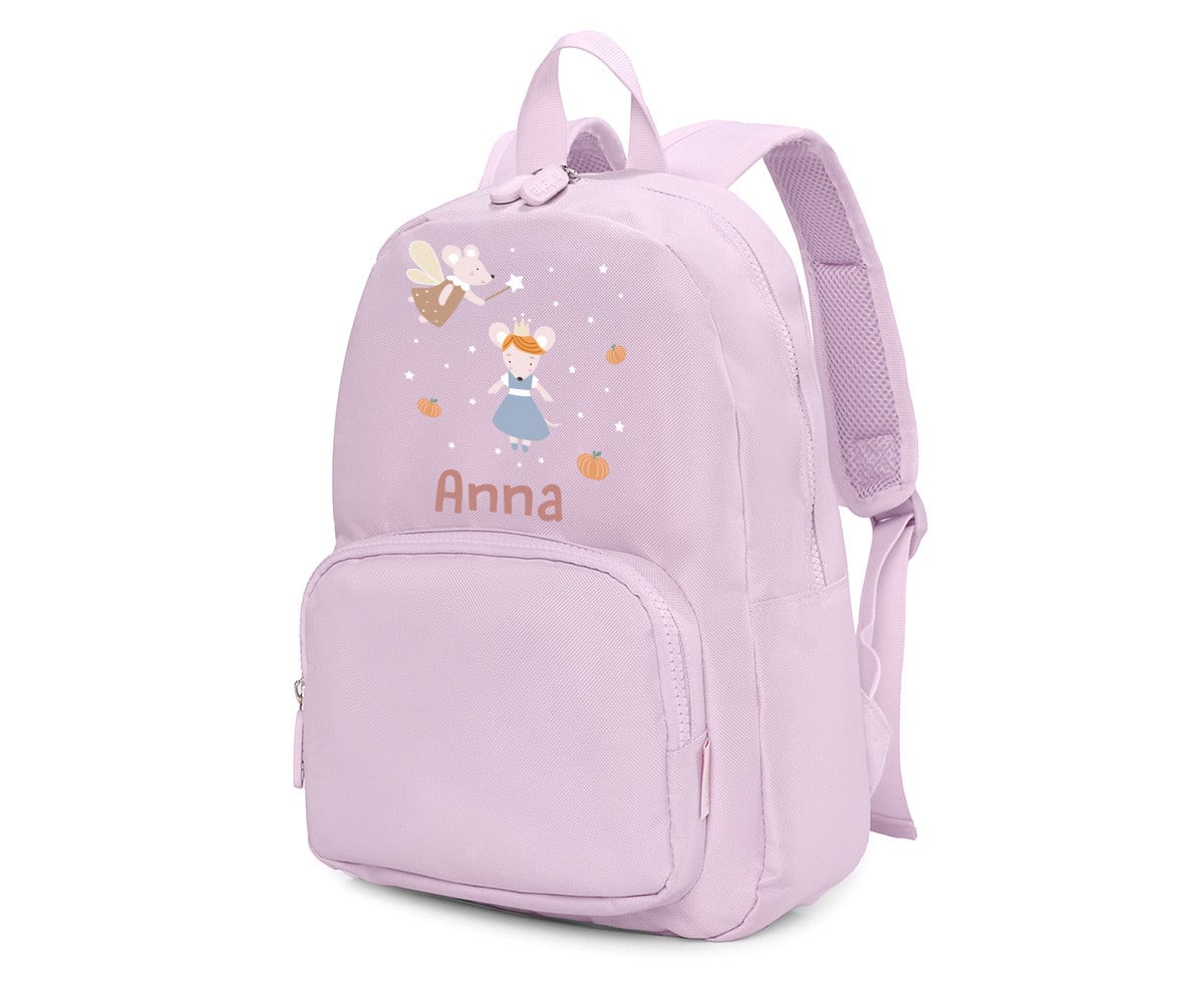 Mochila Solid Color Lavender Personalizada Mouse Fairies
