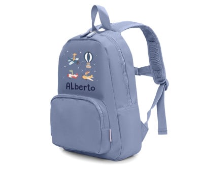Mochila Solid Color Marine Personalizada Planes