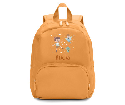 Zaino Solid Color Mustard Personalizzato The Wooden Boy