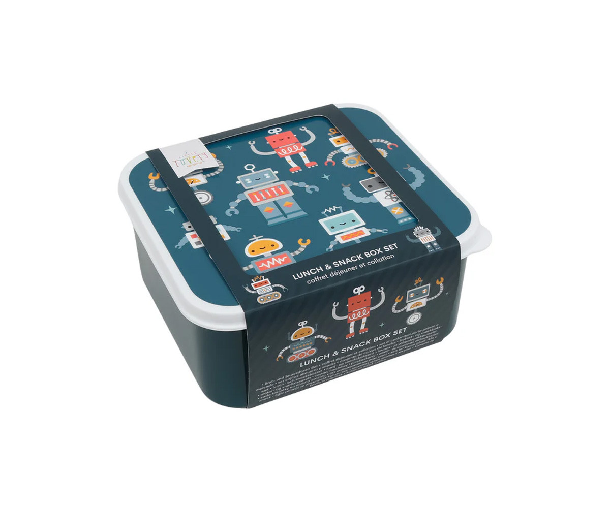 4 Cajitas Almuerzo y Snacks Robots