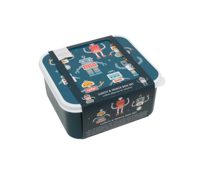 4 Cajitas Almuerzo y Snacks Robots