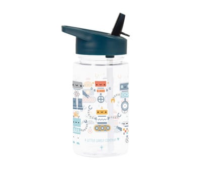 Bottiglia con Cannuccia Robots 450ml