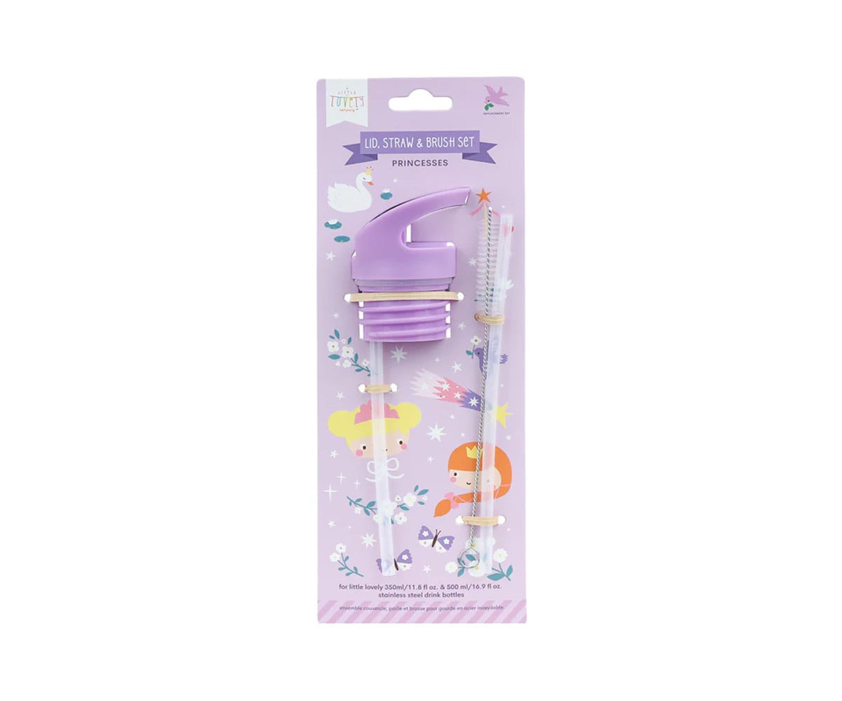 Set Tapa Pajita y Cepillo Princesas