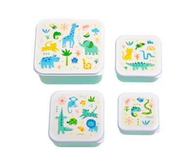 4 Lunch & Snack Box Fun Jungle