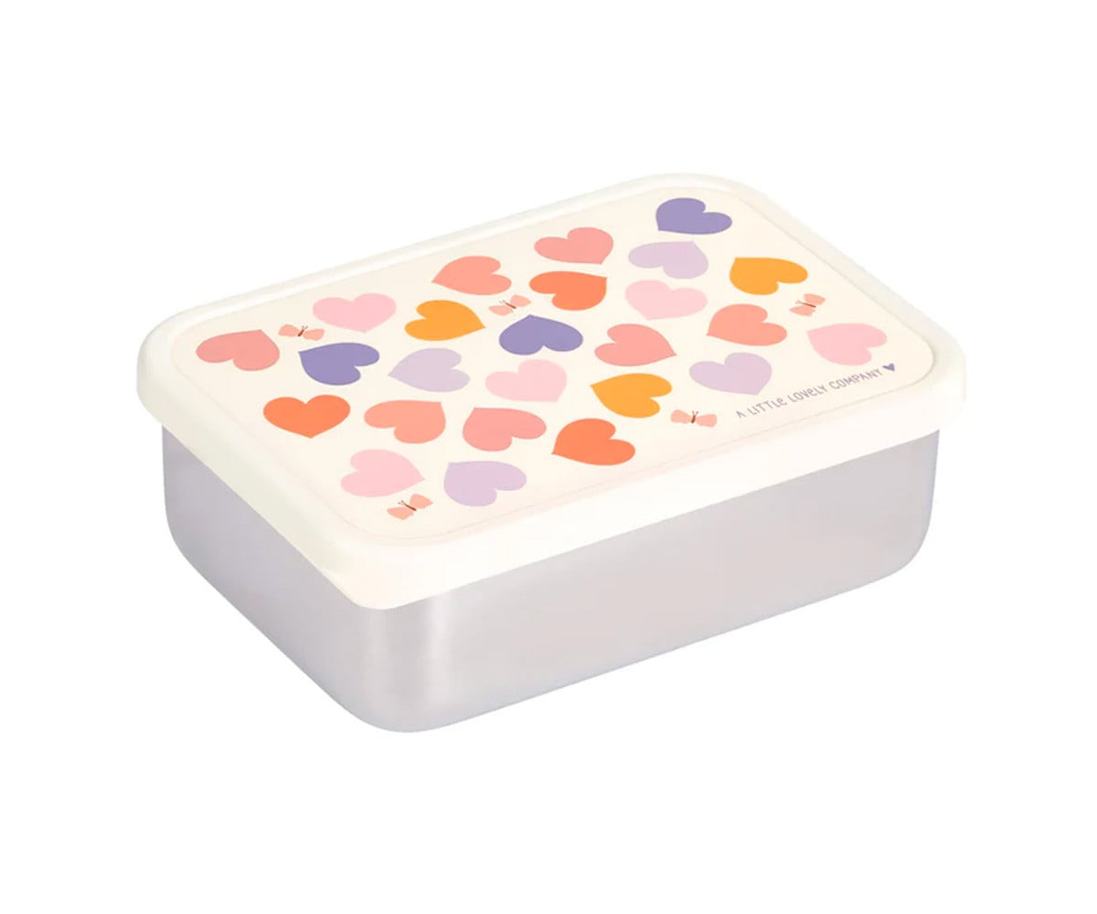 Caja Almuerzo Acero Corazones