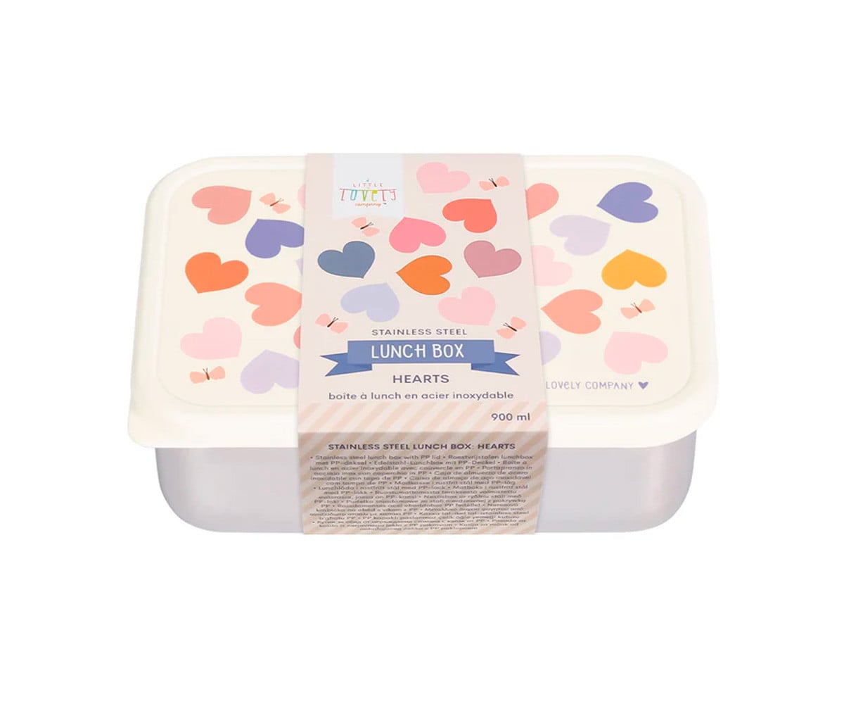 Caja Almuerzo Acero Corazones