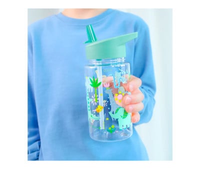 Botella Tritán con Pajita Personalizable Jungle 450ml