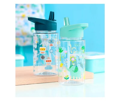 Botella Tritán con Pajita Personalizable Jungle 450ml