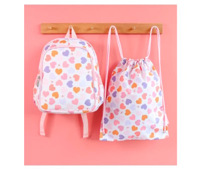 Mochila con Bolsillo Térmico Corazones