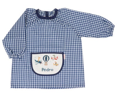 Bata com Bolso Central Vichy Planes Personalizada