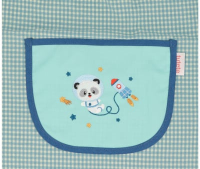 Blouse Vichy Lola avec Poche Centrale Pandas in Space Personnalisable