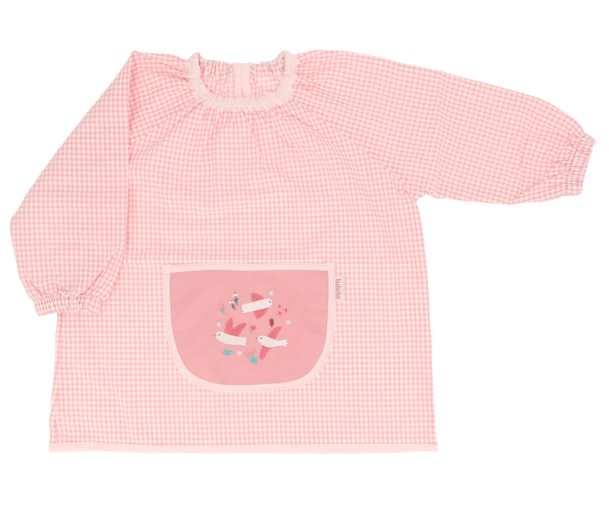 Blouse Vichy Lola avec Poche Centrale Blossom Birds Personnalisable