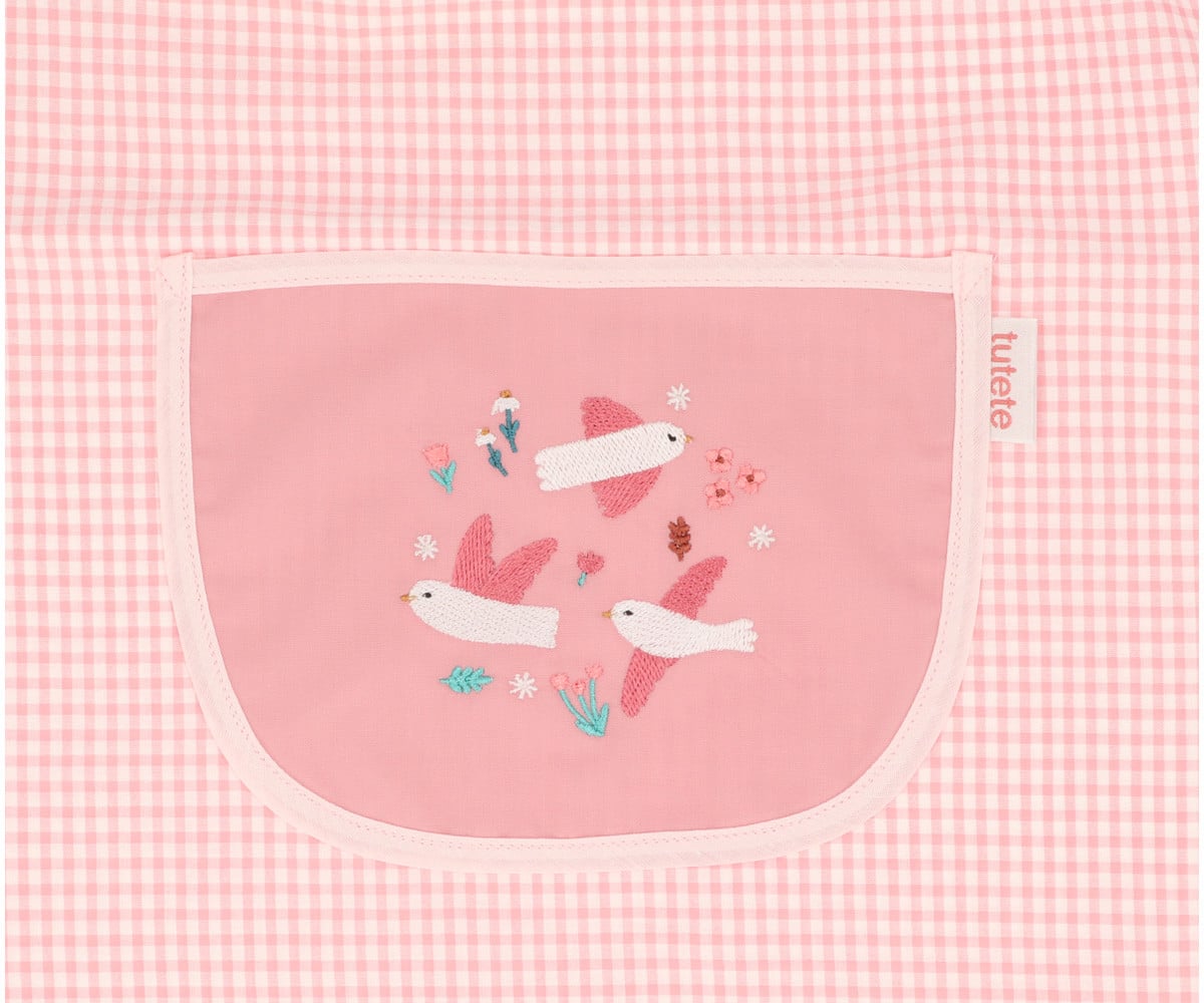 Blouse Vichy Lola avec Poche Centrale Blossom Birds Personnalisable