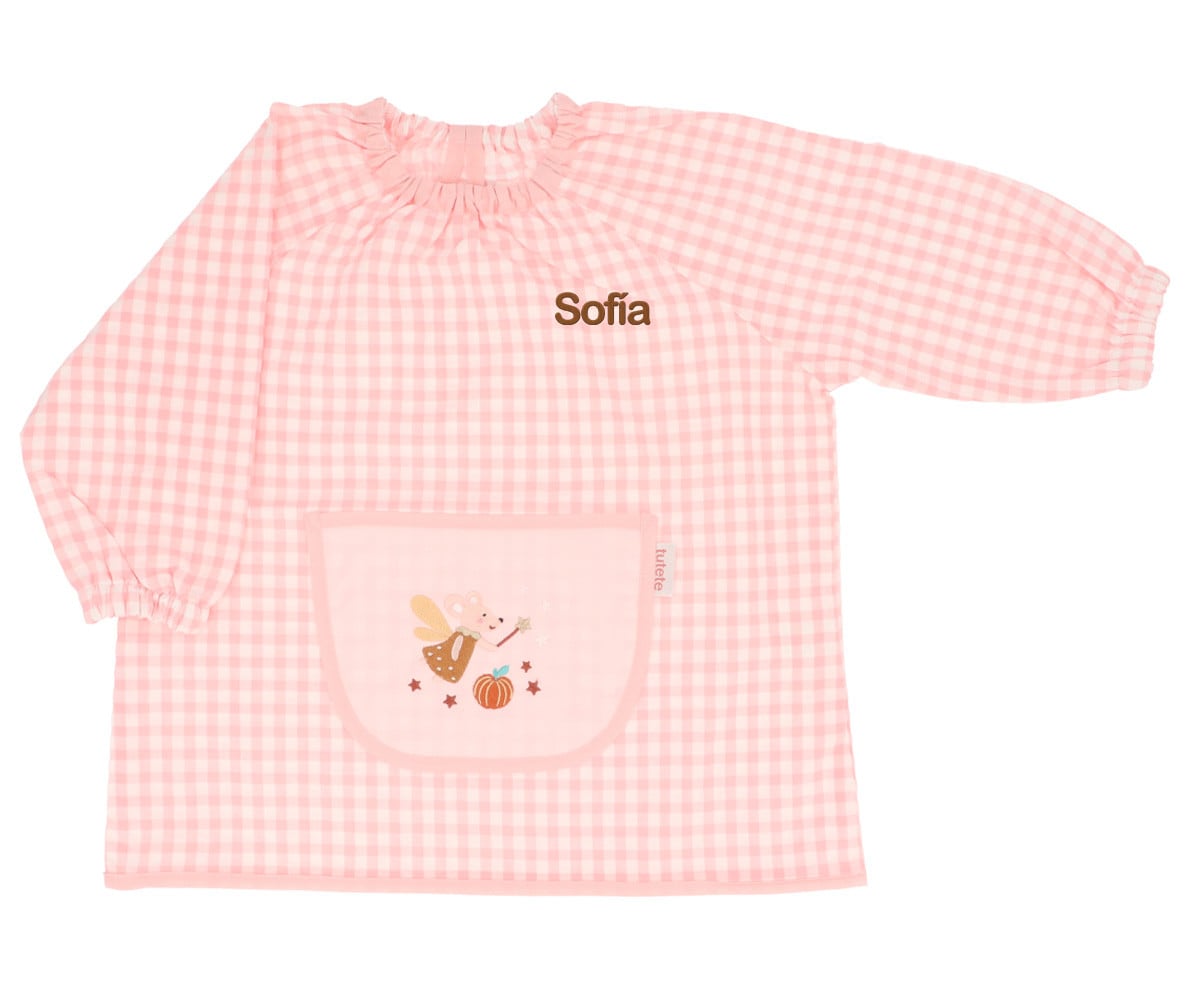 Blouse Vichy Lola avec Poche Centrale Mouse Fairies Personnalisable