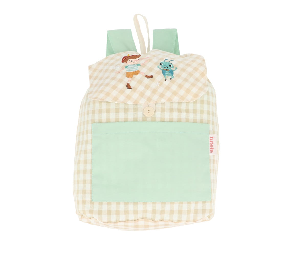 Zaino Piccolo Vichy The Wooden Boy Personalizzabile