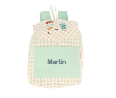 Zaino Piccolo Vichy The Wooden Boy Personalizzabile