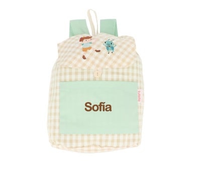 Zaino Piccolo Vichy The Wooden Boy Personalizzabile