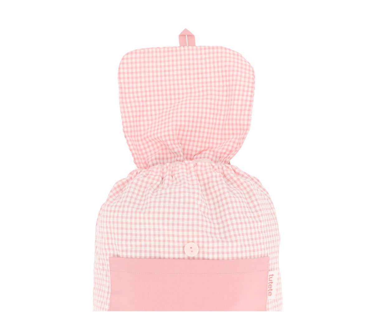 Mochila Pequeña Vichy Blossom Birds Personalizable